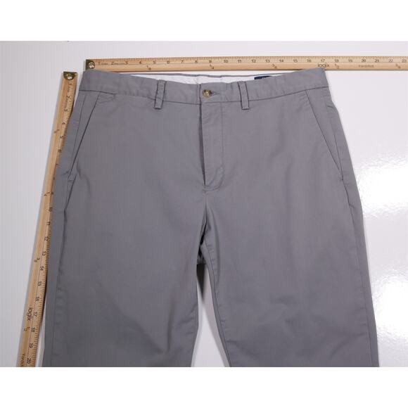 Polo Ralph Lauren Mens Stretch Straight Light Gray Flat Front Chino Pants 34x32 - Picture 4 of 6